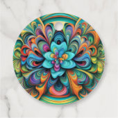 Blume Boho Geschenkanhänger (Rückseite)