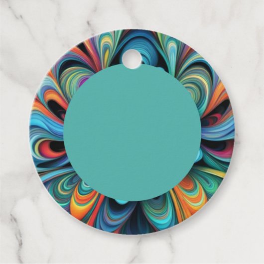 Blume Boho Geschenkanhänger (Vorderseite)