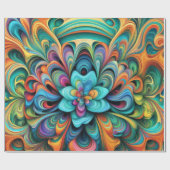 Blume Boho Geschenkpapier (Flach)