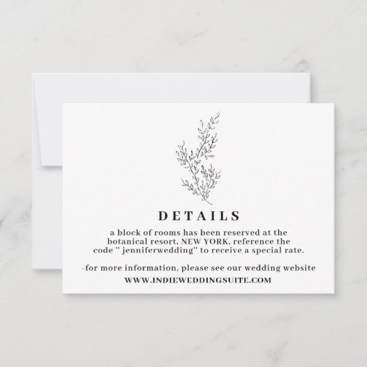 Blume Boho Hochzeit Details Herbst Einladung (Vorderseite)