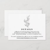 Blume Boho Hochzeit Details Herbst Einladung (Vorne/Hinten)