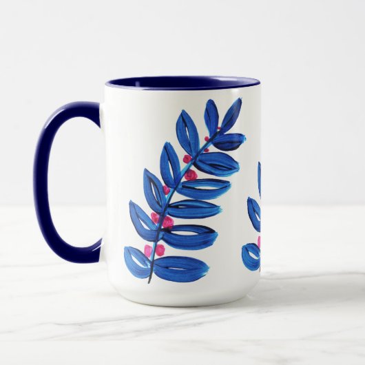 Blume Boho Modern Simple Tasse (Links)