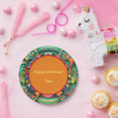 Blume Boho Pappteller (Party)