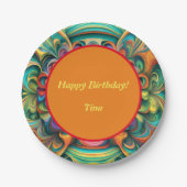 Blume Boho Pappteller (Vorderseite)