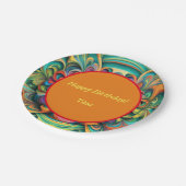 Blume Boho Pappteller (Schrägansicht)