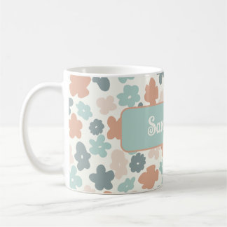 Blume Boho Retro Pastellfarben Kaffeetasse