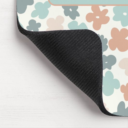 Blume Boho Retro Pastellfarben Mousepad (Ecke)