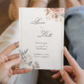 Blume Boho Save the Date lila Einladung