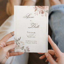 Blume Boho Save the Date lila Einladung