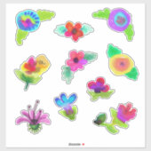 Blume Boho Style Aufkleber (Blatt)