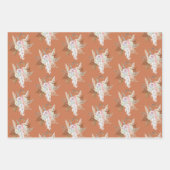 Blume Boho Terra Cotta Pampas Geschenkpapier Set (Vorderseite 2)