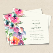 Blume Boho Wasserfarbe Einfache Hochzeit Einladung