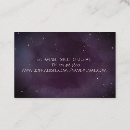 Blume Boho Yoga Visitenkarte (Rückseite)