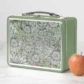 Blume Bombe in Leaf Green Metall Brotdose (Beispiel)