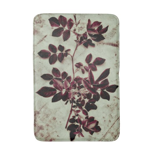 Blume Bordeaux Badematte (Vorderseite Vertikal)