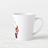 Blume bordeauxrot, weiß, geometrisch milchtasse (Rechts)