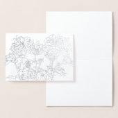 Blume Botanica line art chrysanthemum Folienkarte (Anzeige)