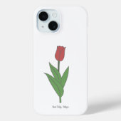 Blume Botanical Red Tulip Pastel Case-Mate iPhone Hülle (Rückseite)