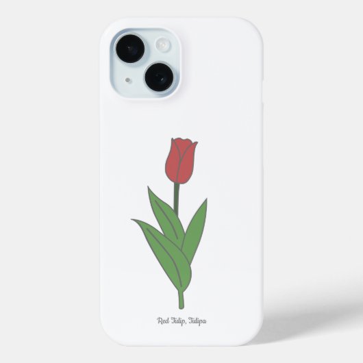 Blume Botanical Red Tulip Pastel Case-Mate iPhone Hülle (Rückseite)