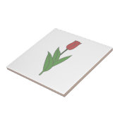 Blume Botanical Red Tulip Pastel Fliese (Seite)