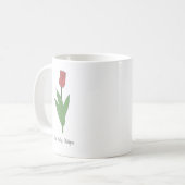 Blume Botanical Red Tulip Pastel Kaffeetasse (Vorderseite Links)