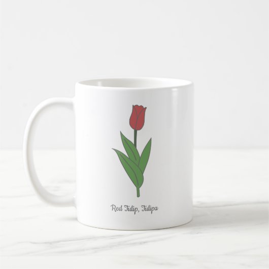 Blume Botanical Red Tulip Pastel Kaffeetasse (Links)