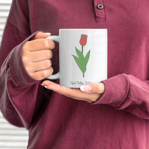 Blume Botanical Red Tulip Pastel Kaffeetasse