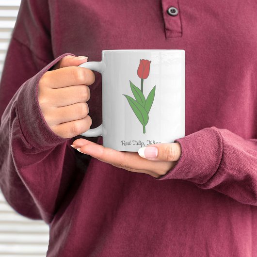 Blume Botanical Red Tulip Pastel Kaffeetasse