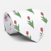 Blume Botanical Red Tulip Pastel Krawatte (Gerollt)