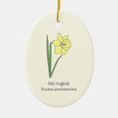 Blume Botanical Wild Daffodil Pastel Keramik Ornament (Vorne)