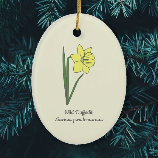Blume Botanical Wild Daffodil Pastel Keramik Ornament