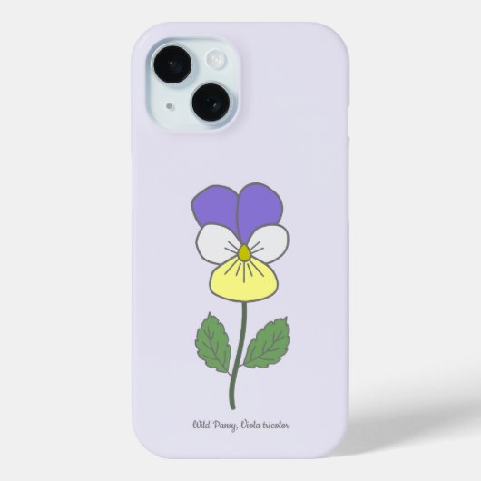 Blume Botanical Wild Pansy Pastel Case-Mate iPhone Hülle (Rückseite)