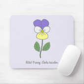 Blume Botanical Wild Pansy Pastel Mousepad (Mit Mouse)