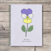 Blume Botanical Wild Pansy Pastel Notizblock