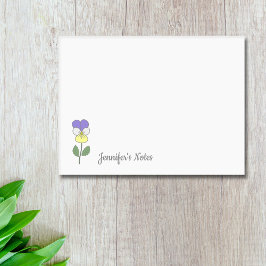 Blume Botanical Wild Pansy Pastel Post-it Klebezettel