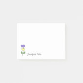 Blume Botanical Wild Pansy Pastel Post-it Klebezettel (Vorderseite)
