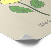 Blume Botanical Wild Pansy Pastel Poster (Ecke)