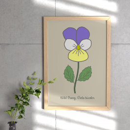 Blume Botanical Wild Pansy Pastel Poster