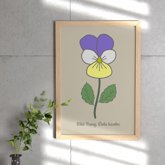 Blume Botanical Wild Pansy Pastel Poster