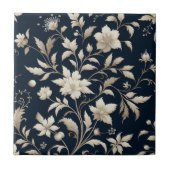 Blume botanisch blau fliese (Vorderseite)