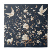 Blume botanisch blau fliese (Vorderseite)