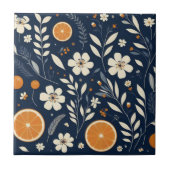 Blume botanisch blau fliese (Vorderseite)