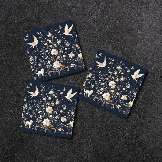 Blume botanisch blau fliese