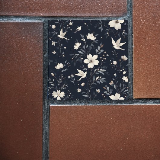 Blume botanisch blau fliese