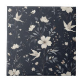 Blume botanisch blau fliese (Vorderseite)