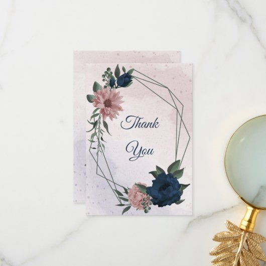 Blume botanisch dankeskarte (Vorderseite/Rückseite Beispiel)