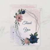 Blume botanisch dankeskarte (Vorne/Hinten)