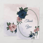 Blume botanisch dankeskarte (Vorne/Hinten)