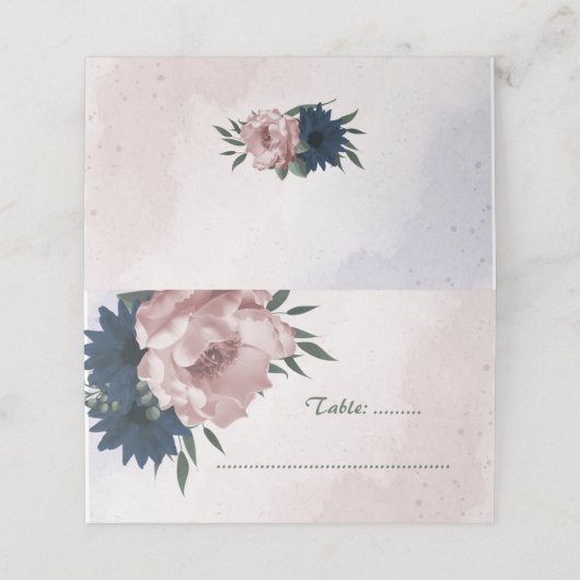 Blume botanisch platzkarte (Außenseite Aufgefaltet)