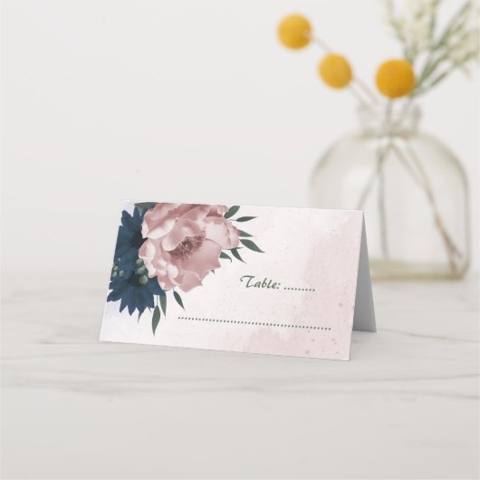 Blume botanisch platzkarte (Vorderseite)